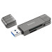 USB-хаб HOCO HB39 USB/Type-C 3.0 high-speed card reader Metal Gray