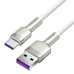 Кабель Baseus Cafule Series Metal Data Cable USB to Type-C 66W 1m White Кабель Baseus Cafule Series Metal Data Cable USB to Type-C 66W 1m White