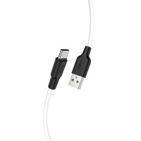 Кабель HOCO X21 Plus USB to Type-C 3A, 2m, silicone, silicone connectors, Black+White Кабель HOCO X21 Plus USB to Type-C 3A, 2m, silicone, silicone connectors, Black+White