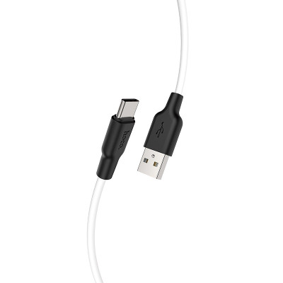 Кабель HOCO X21 Plus USB to Type-C 3A, 2m, silicone, silicone connectors, Black+White Кабель HOCO X21 Plus USB to Type-C 3A, 2m, silicone, silicone connectors, Black+White