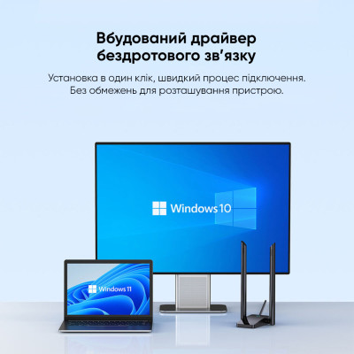 Адаптер Baseus FastJoy Series WiFi Adapter 1300Mbps(External Antenna)Cluster Black Адаптер Baseus FastJoy Series WiFi Adapter 1300Mbps(External Antenna)Cluster Black
