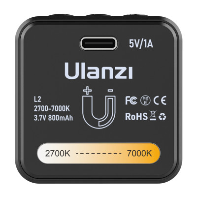 Відеосвітло Ulanzi L2 Bi-color COB Vedio Light, IP6, 5W, Black (3051) Відеосвітло Ulanzi L2 Bi-color COB Vedio Light, IP6, 5W, Black (3051)