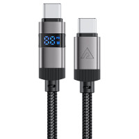 Кабель ACEFAST C15-03 USB-C to USB-C zinc alloy digital display braided charging data cable Black Кабель ACEFAST C15-03 USB-C to USB-C zinc alloy digital display braided charging data cable Black