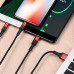 Кабель HOCO X26 Xpress one pull three charging cable iP+Micro+Type-C Black+Red Кабель HOCO X26 Xpress one pull three charging cable iP+Micro+Type-C Black+Red