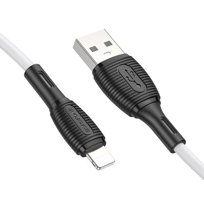 Кабель BOROFONE BX86 Advantage silicone charging data cable for iP White Кабель BOROFONE BX86 Advantage silicone charging data cable for iP White