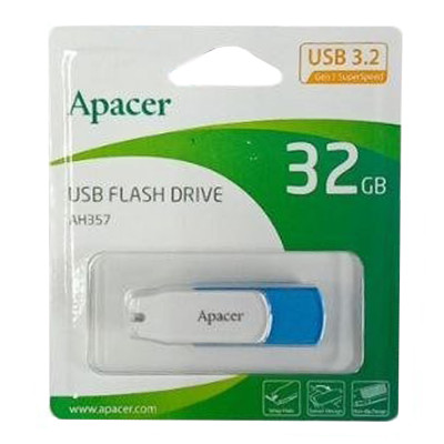 Флеш-накопичувач Apacer USB 3.2 Gen 1 AH357 128GB Blue
