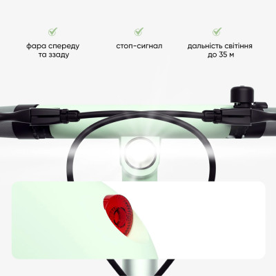 Електросамокат з сидінням OKAI Ceetle PRO EA10C Mint Green 10', 350(900)W, 25Km/h, 10.4Ah, 55Km, 20%,NFC, App, 29kg Електросамокат з сидінням OKAI Ceetle PRO EA10C Mint Green 10', 350(900)W, 25Km/h, 10.4Ah, 55Km, 20%,NFC, App, 29kg