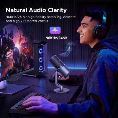 Мікрофон UGREEN CM769 Desktop USB Microphone RGB 24-bit 96kHz ANS Мікрофон UGREEN CM769 Desktop USB Microphone RGB 24-bit 96kHz ANS