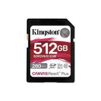Карта пам'яті SDXC (UHS-II U3) Kingston Canvas React Plus 512Gb class 10 V60 (R280MB/s, W150MB/s)