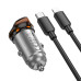 Автомобільний зарядний пристрій HOCO NZ16A Rigorous 43W dual port PD25W+QC3.0 car charger set(C to iP) Metal Grey Автомобільний зарядний пристрій HOCO NZ16A Rigorous 43W dual port PD25W+QC3.0 car charger set(C to iP) Metal Grey