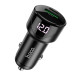 Автомобільний зарядний пристрій HOCO Z42 Light road dual port digital display PD20W+QC3.0 car charger Black Автомобільний зарядний пристрій HOCO Z42 Light road dual port digital display PD20W+QC3.0 car charger Black