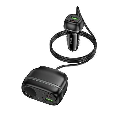 Автомобільний зарядний пристрій HOCO Z59A Rank 96W(2C2A) cigarette lighter slot car charger Black