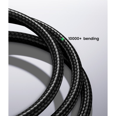 Кабель UGREEN US334 USB-C to USB-C PD Fast Charging 90 Degree Cable 5A Max Black 2m Кабель UGREEN US334 USB-C to USB-C PD Fast Charging 90 Degree Cable 5A Max Black 2m