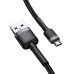 Кабель Baseus Cafule Cable USB For Micro 2.4A 1m Gray+Black Кабель Baseus Cafule Cable USB For Micro 2.4A 1m Gray+Black