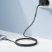 Кабель ACEFAST C23-01, USB to iP, 30W,1.2m, Nylon, Zinc alloy + TPE connectors, Black Кабель ACEFAST C23-01, USB to iP, 30W,1.2m, Nylon, Zinc alloy + TPE connectors, Black