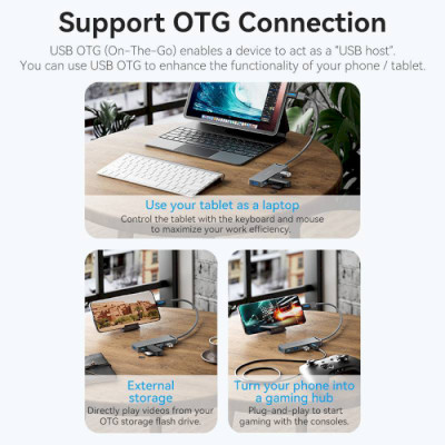 USB-хаб Vention 4-Port USB 3.0 Hub With Power Supply 0.15M Black (CHLBB) USB-хаб Vention 4-Port USB 3.0 Hub With Power Supply 0.15M Black (CHLBB)