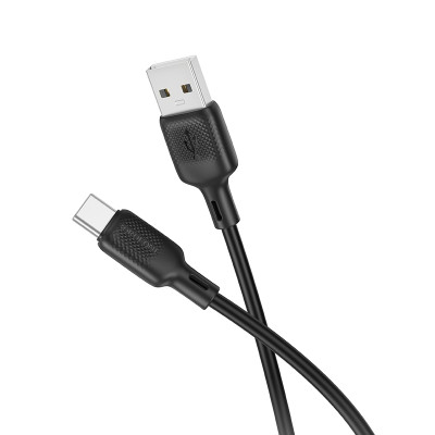 Кабель BOROFONE BX113 Lenny silicone charging data cable Type-C(L=1M) Black