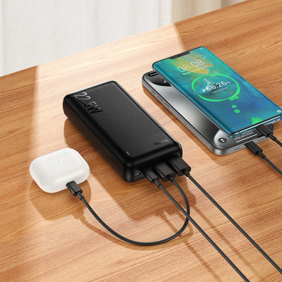 Зовнішній акумулятор HOCO J159A Essence 22.5W+PD20W fully compatible power bank(20000mAh) Black