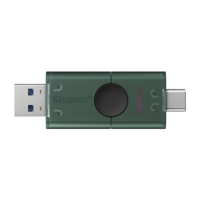 Флеш-накопичувач Kingston 128GB DataTraveler DuoG2 USB-A + USB-C 3.2 Gen1 Black/Green