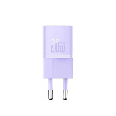 Мережевий зарядний пристрій Baseus GaN5 Fast Charger(mini) 1C 20W EU Purple