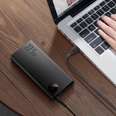 Зовнішній акумулятор Baseus Adaman Metal Digital Display Quick Charge Power Bank 20000mAh22.5W Black