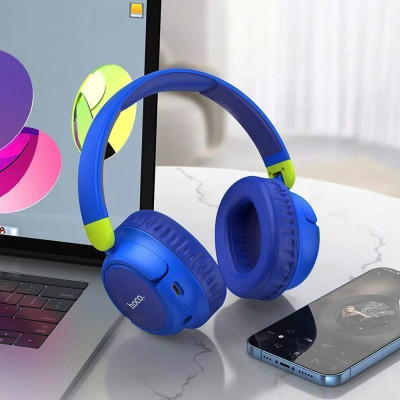 Бездротові накладні навушники HOCO W43 Adventure BT headphones Blue
