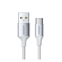 Кабель UGREEN US288 USB-A 2.0 to USB-C Cable Nickel Plating Aluminum Braid 1m (White)