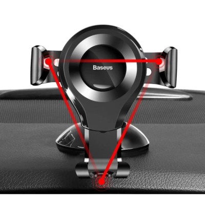 Автодержатель для телефона Baseus Osculum Type Gravity Car Mount Black