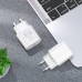 Мережевий зарядний пристрій з кабелем HOCO N22 Jetta PD25W charger set (Type-C to iP)(EU) White Мережевий зарядний пристрій з кабелем HOCO N22 Jetta PD25W charger set (Type-C to iP)(EU) White