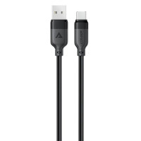 Кабель ACEFAST C16-04, USB to Type-C, 3A, 1.2m ,TPE, TPU connectors, Black