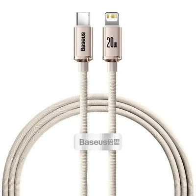 Кабель Baseus Crystal Shine Series Fast Charging Data Cable Type-C to iP 20W 1.2m Pink Кабель Baseus Crystal Shine Series Fast Charging Data Cable Type-C to iP 20W 1.2m Pink