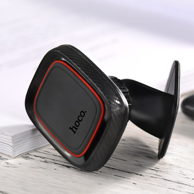 Автотримач для телефона HOCO CA24 Lotto series magnetic automotive center adsorbed holder Black