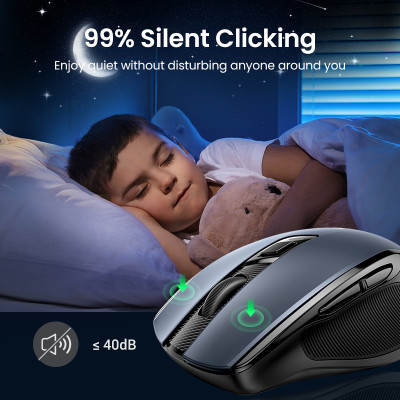 Маніпулятор миша бездротова UGREEN MU006 Ergonomic Wireless Mouse Black