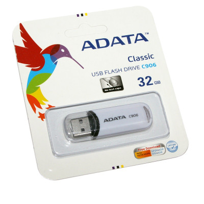 Флеш-накопичувач ADATA USB 2.0 C906 32Gb White Флеш-накопичувач ADATA USB 2.0 C906 32Gb White