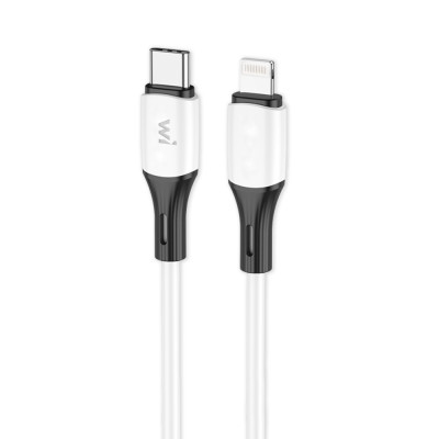 Кабель Wibrand Mamba iP PD silicone charging data cable 1m White Кабель Wibrand Mamba iP PD silicone charging data cable 1m White