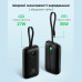 Внешний аккумулятор VEGER 10000 mAh with built-in cables Type C / Lightning PD QC3.0 35W K1 (W1188) black