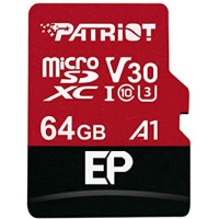 Карта пам'яті microSDXC (UHS-1 U3) Patriot EP Series 64Gb class 10 V30 (R-100MB/s, W-80MB/s) (adapter SD) Карта пам'яті microSDXC (UHS-1 U3) Patriot EP Series 64Gb class 10 V30 (R-100MB/s, W-80MB/s) (adapter SD)