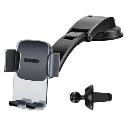 Автотримач для телефона Baseus Easy Control Clamp Car Mount Holder (A Set)  Black