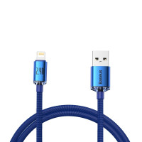 Кабель Baseus Crystal Shine Series Fast Charging Data Cable USB to iP 2.4A 1.2m Blue Кабель Baseus Crystal Shine Series Fast Charging Data Cable USB to iP 2.4A 1.2m Blue