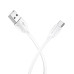 Кабель BOROFONE BX19 USB to Type-C 3A, 1m, PVC, TPE connectors, White Кабель BOROFONE BX19 USB to Type-C 3A, 1m, PVC, TPE connectors, White