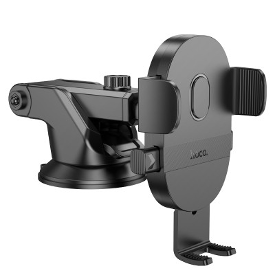 Автотримач для телефона HOCO H19 Mighty one-button car holder(center console) Black Автотримач для телефона HOCO H19 Mighty one-button car holder(center console) Black