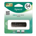 Флеш-накопичувач Apacer USB 3.2 Gen 1 AH355 64Gb Black