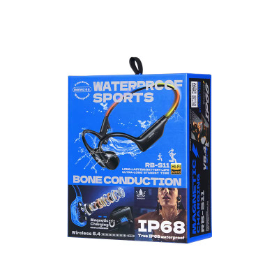 Бездротові спортивні навушники REMAX RB-S11 Yvton Series Wireless Sports Bone Conduction Headphones with colorful lighting effects, IP68, Black Бездротові спортивні навушники REMAX RB-S11 Yvton Series Wireless Sports Bone Conduction Headphones with colorful lighting effects, IP68, Black