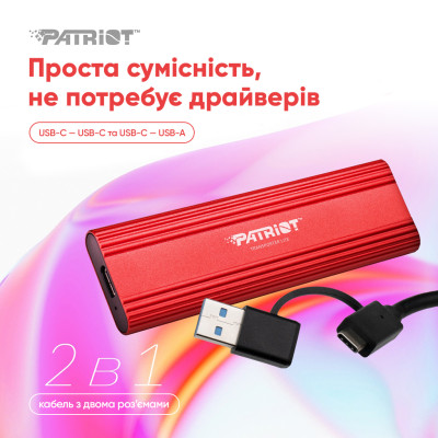 Портативний SSD Patriot Transporter Lite 512GB Type-C Портативний SSD Patriot Transporter Lite 512GB Type-C