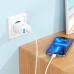 Мережевий зарядний пристрій HOCO C105A Stage dual port PD20W+QC3.0 charger White Мережевий зарядний пристрій HOCO C105A Stage dual port PD20W+QC3.0 charger White