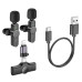 Бездротова мікрофонна система BOROFONE BFK12 Trophy lavalier dual-mic (iP/Type-C) Black