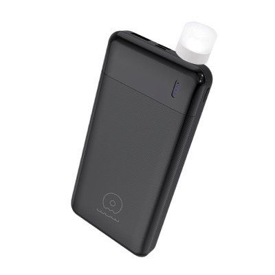 Зовнішній акумулятор WUW Y162  10000mAh + Led ліхтарик  Black