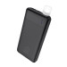 Зовнішній акумулятор WUW Y162  10000mAh + Led ліхтарик  Black