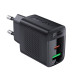 Мережевий зарядний пристрій ACEFAST A78 PD20W GaN (USB-A+USB-C) charger Black Мережевий зарядний пристрій ACEFAST A78 PD20W GaN (USB-A+USB-C) charger Black