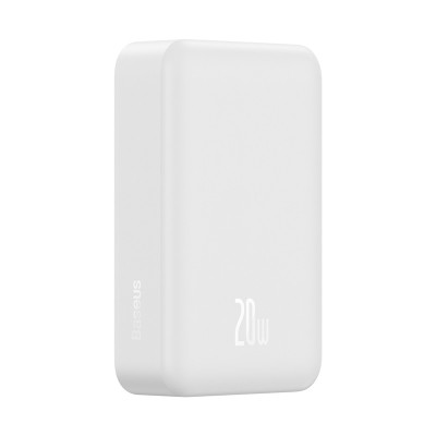 Зовнішній акумулятор Baseus Magnetic Mini Wireless Fast Charge Power Bank 20000mAh 20W White Зовнішній акумулятор Baseus Magnetic Mini Wireless Fast Charge Power Bank 20000mAh 20W White
